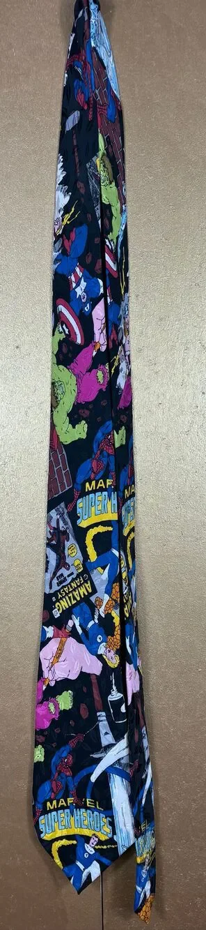 Nicole Miller Marvel superhero multi character tie
